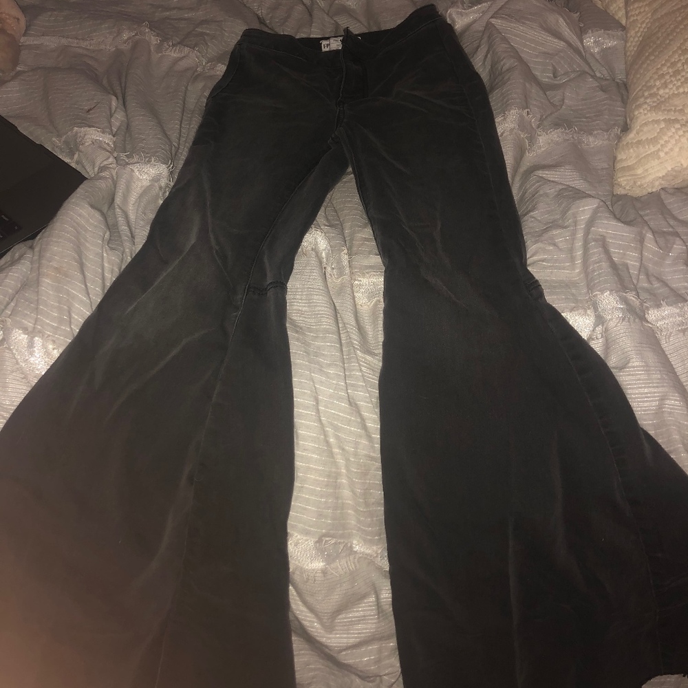 Free people flare black jeans